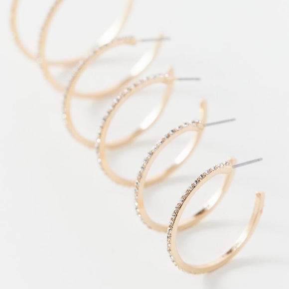 UO Rhinestone Hoops - Picture 3 of 3